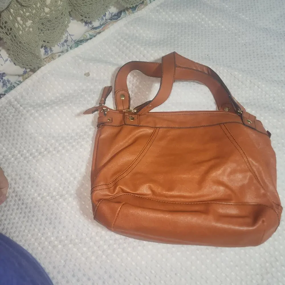 RELIC EUC ORANGE FX LEATHER SATCHEL BAG